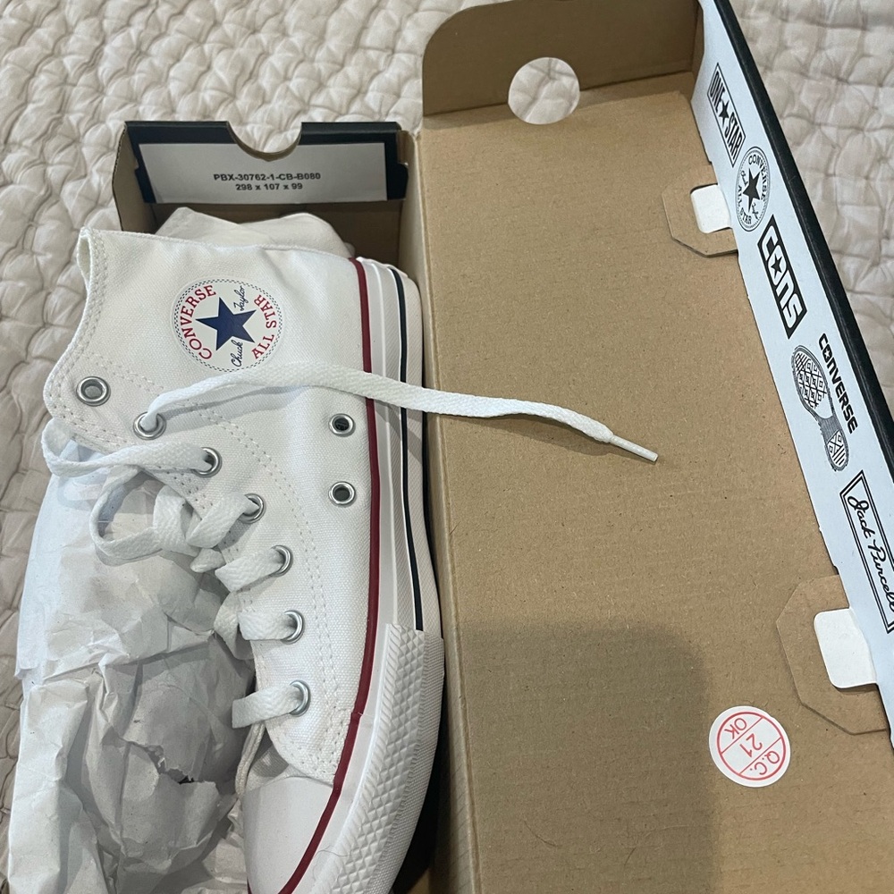 Converse Kids White and Red High-Top Sneakers